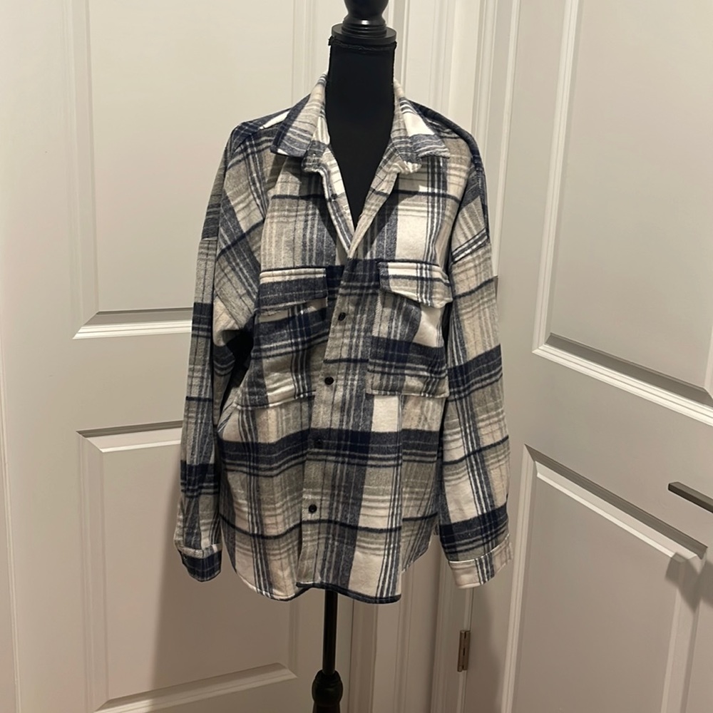 BNWT BALBOA PLAID WOOL BLEND SHACKET